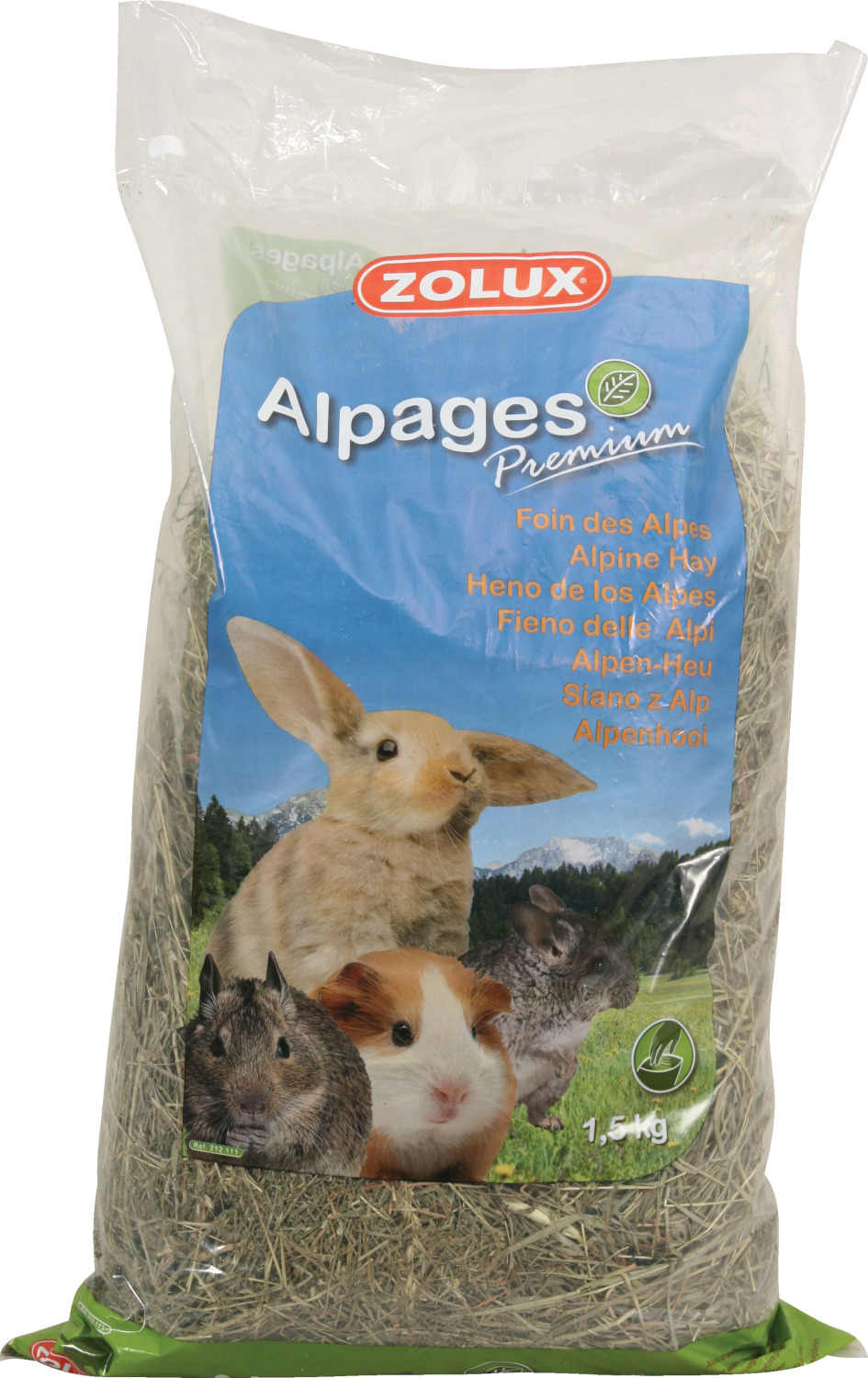 Foin des alpages prenium pour rongeur 1,5Kg